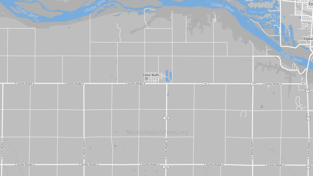 Transit Grade map of Cedar Bluffs, NE
