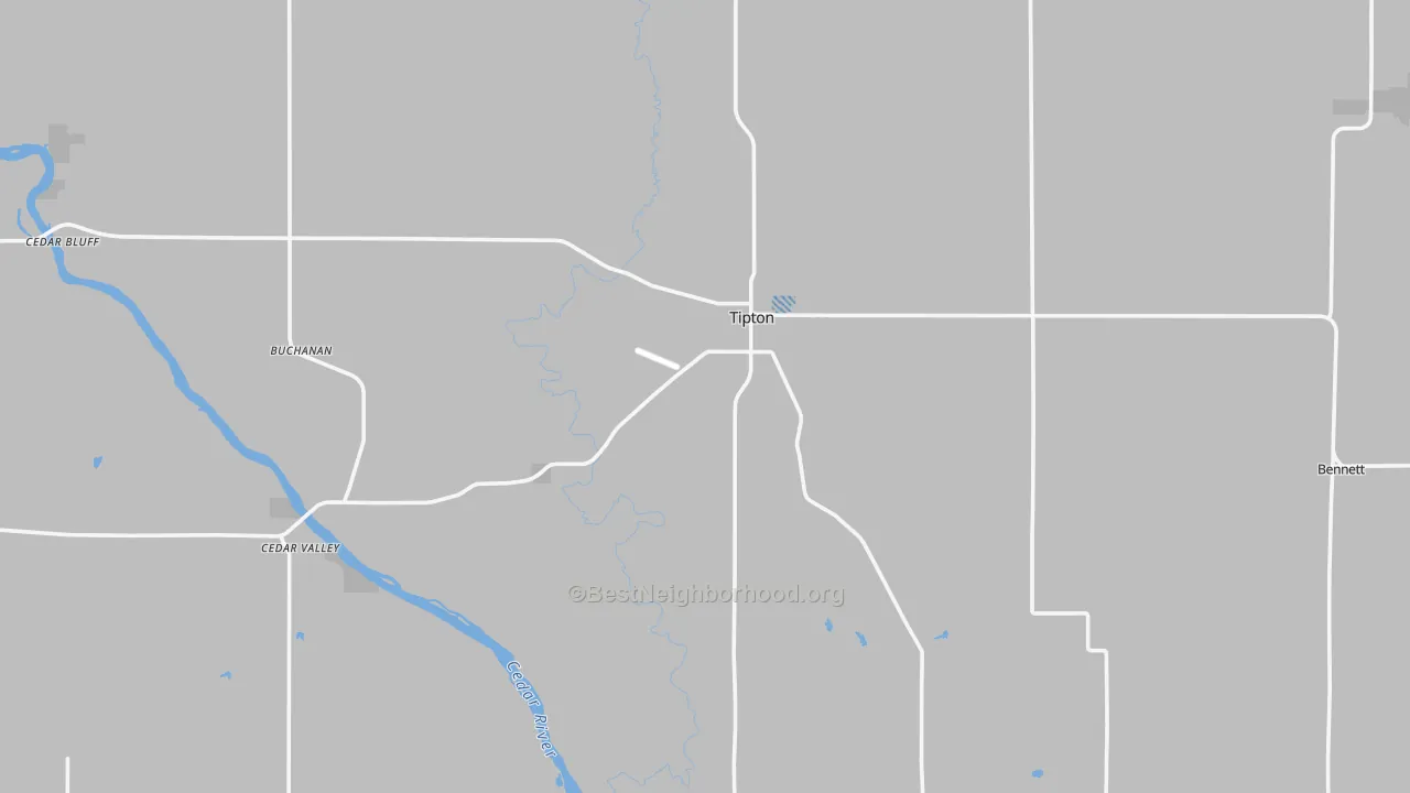 Transit Grade map of Cedar County, IA