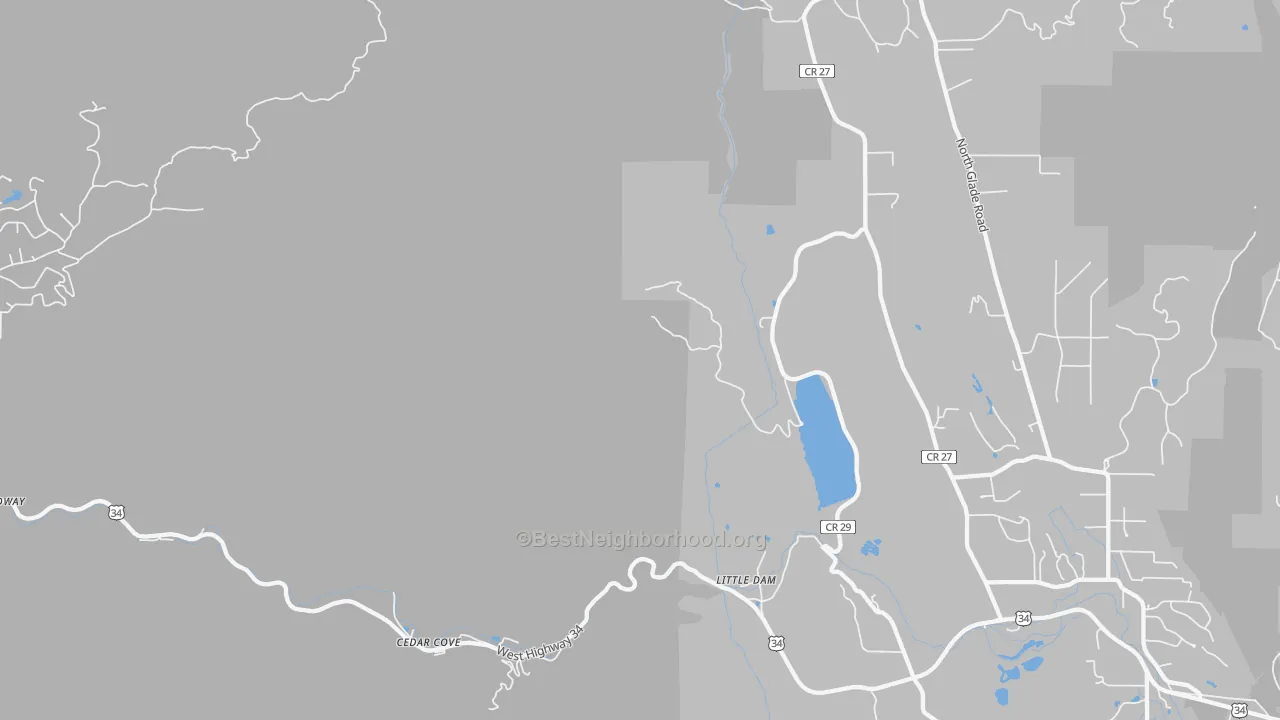 Transit Grade map of Cedar Cove, CO
