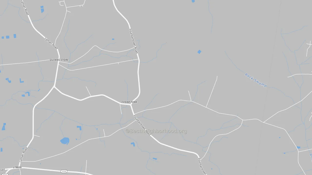 Transit Grade map of Cedar Fork, NC