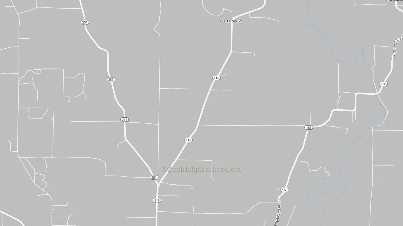Transit Grade map of Cedar Grove, AR