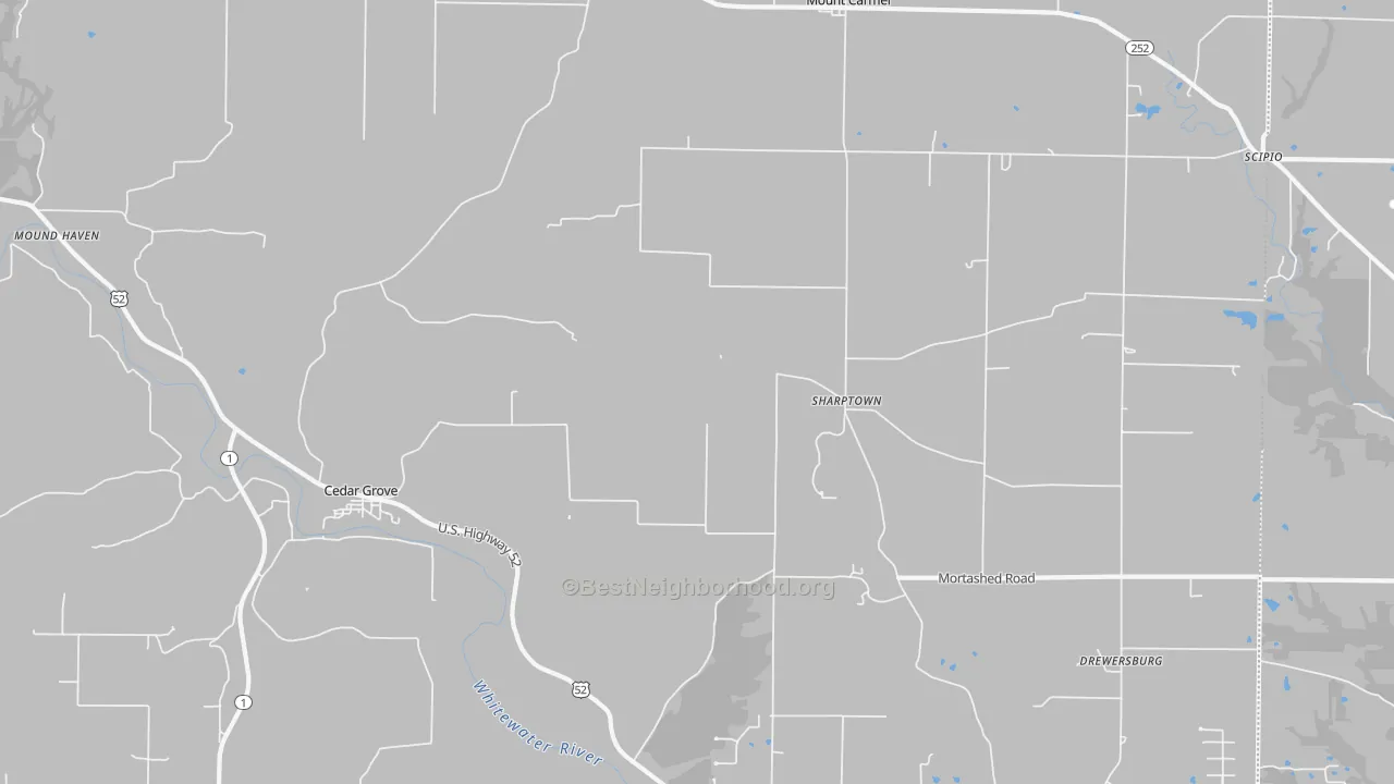 Transit Grade map of Cedar Grove, IN