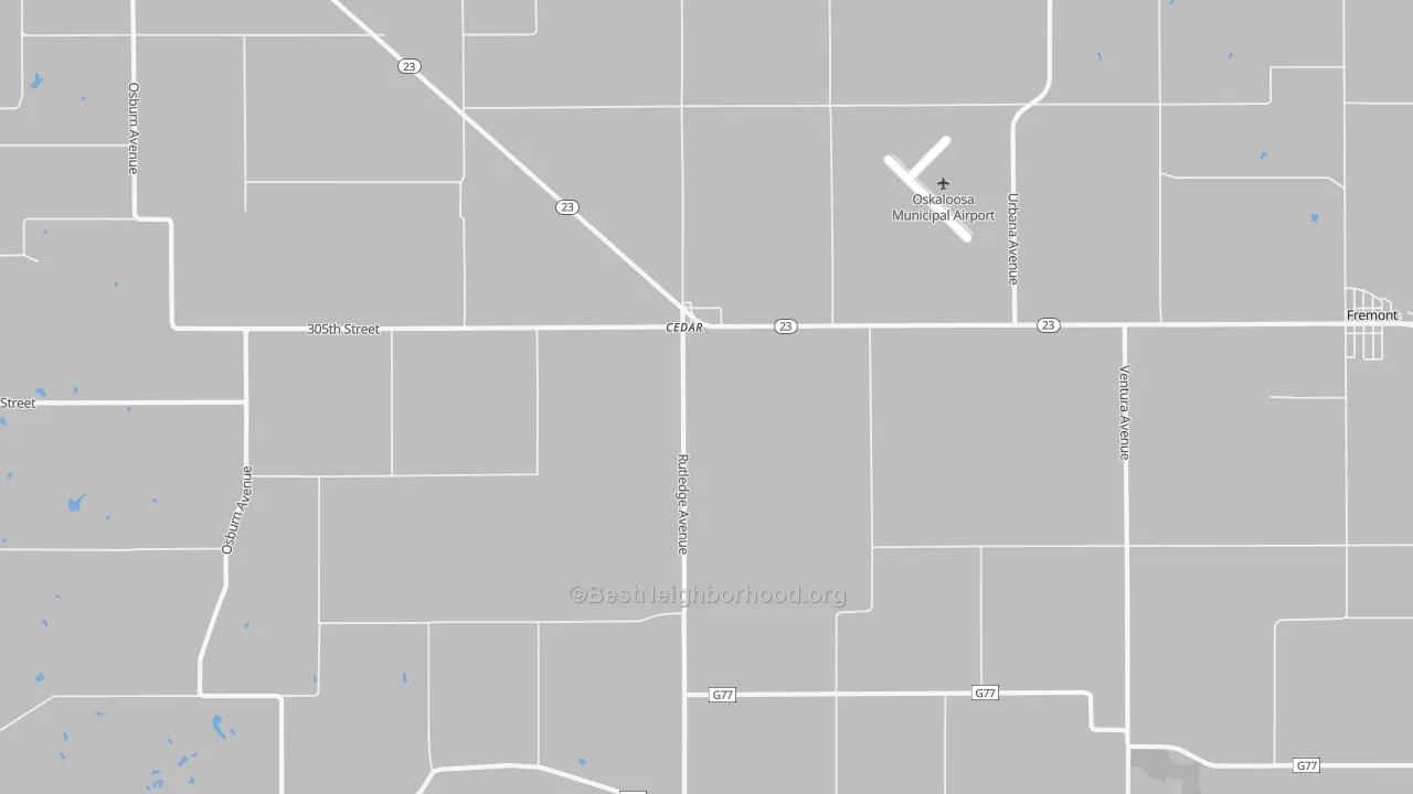Transit Grade map of Cedar, IA