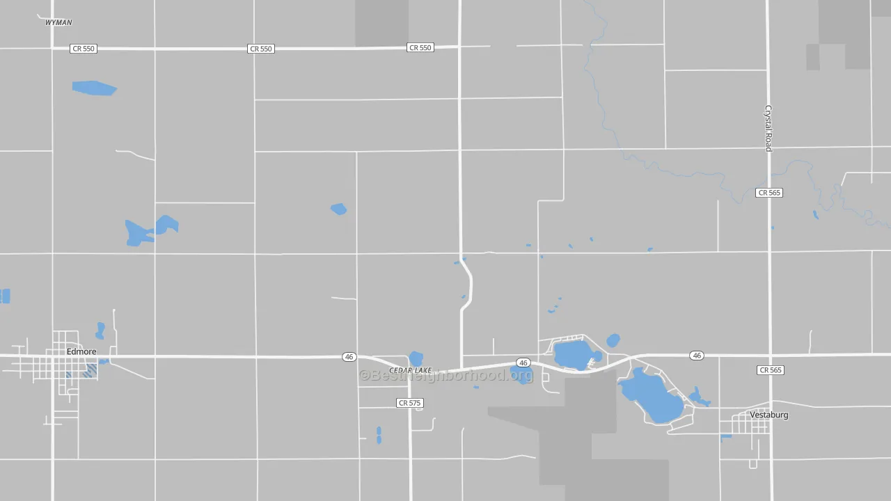 Transit Grade map of Cedar Lake, MI