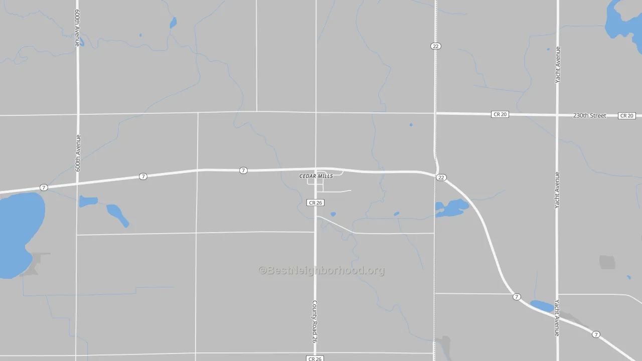 Transit Grade map of Cedar Mills, MN