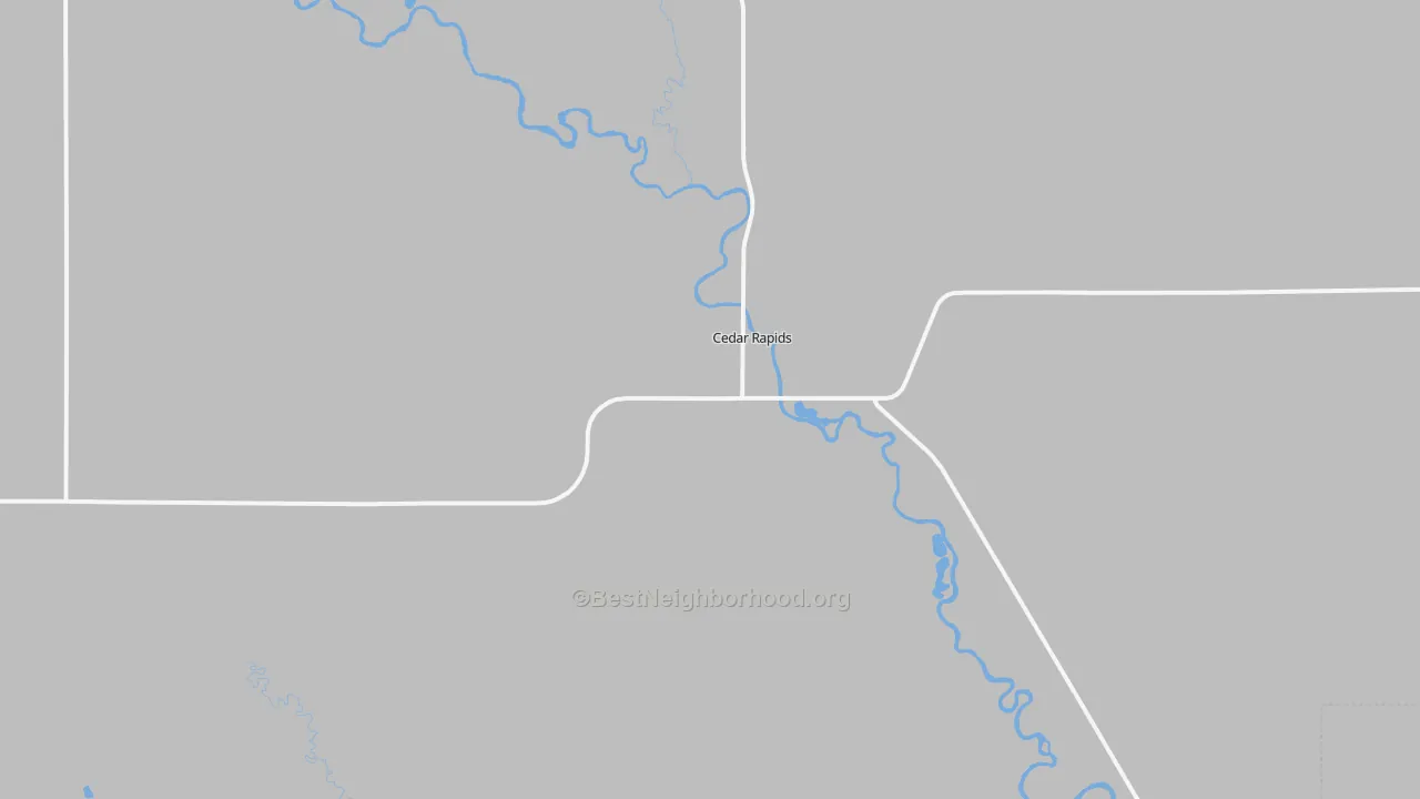 Transit Grade map of Cedar Rapids, NE