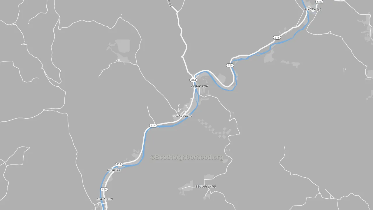 Transit Grade map of Cedar Run, PA
