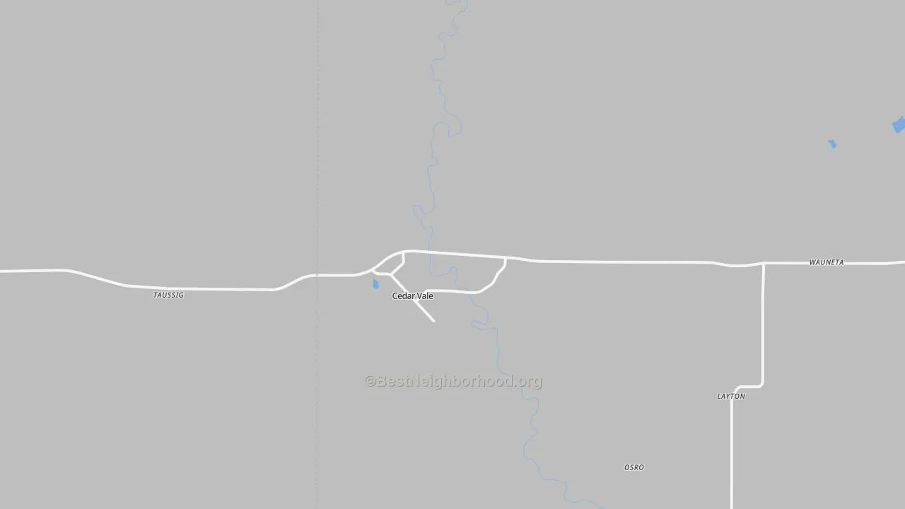 Transit Grade map of Cedar Vale, KS