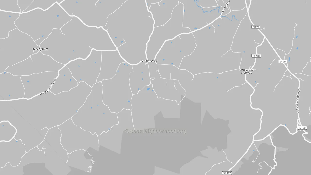 Transit Grade map of Cedarcreek, TN