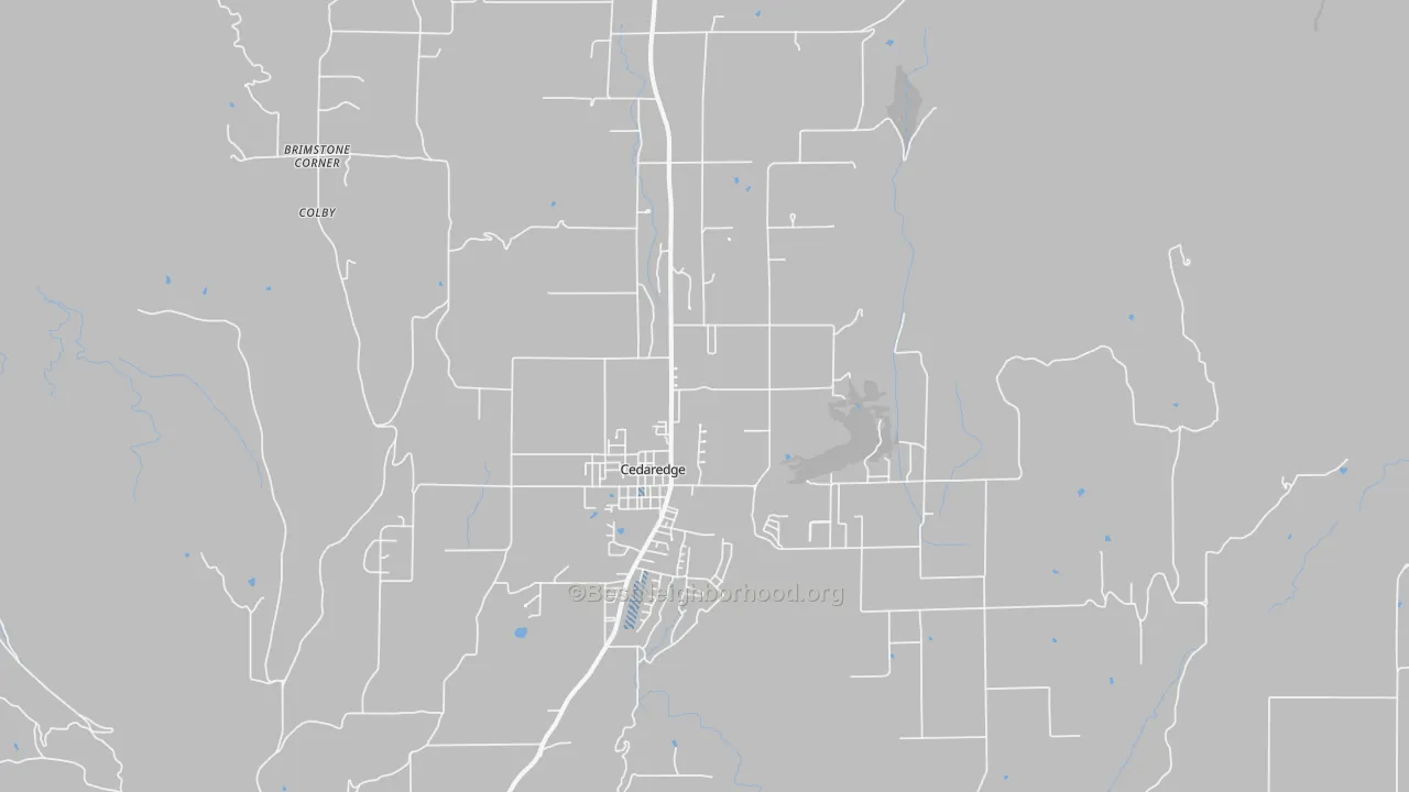 Transit Grade map of Cedaredge, CO