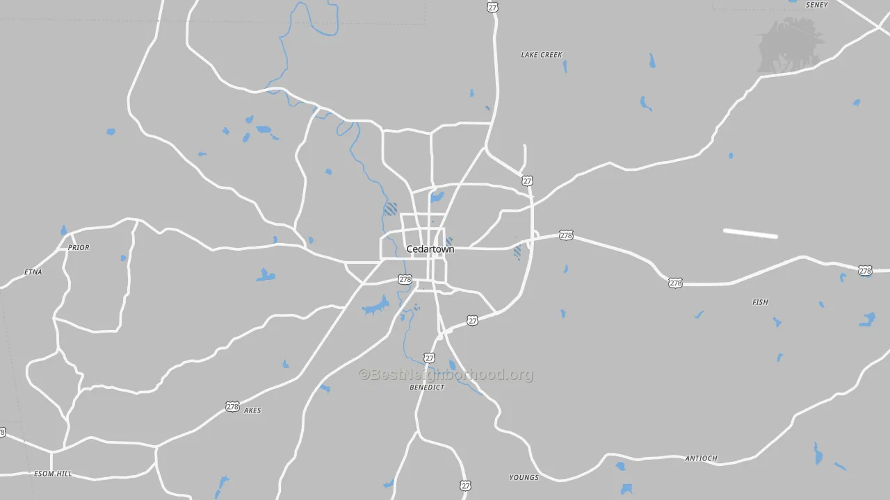 Transit Grade map of Cedartown, GA