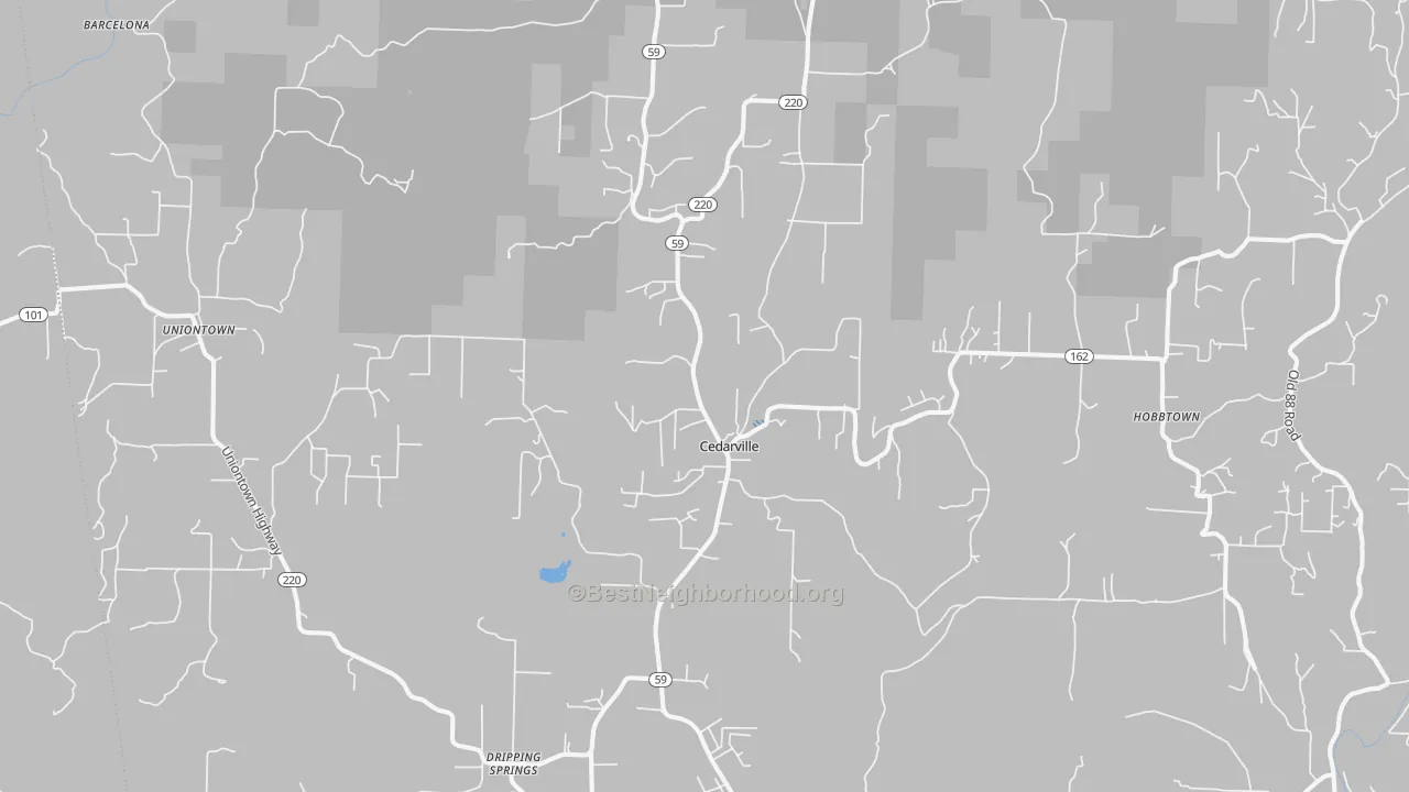 Transit Grade map of Cedarville, AR