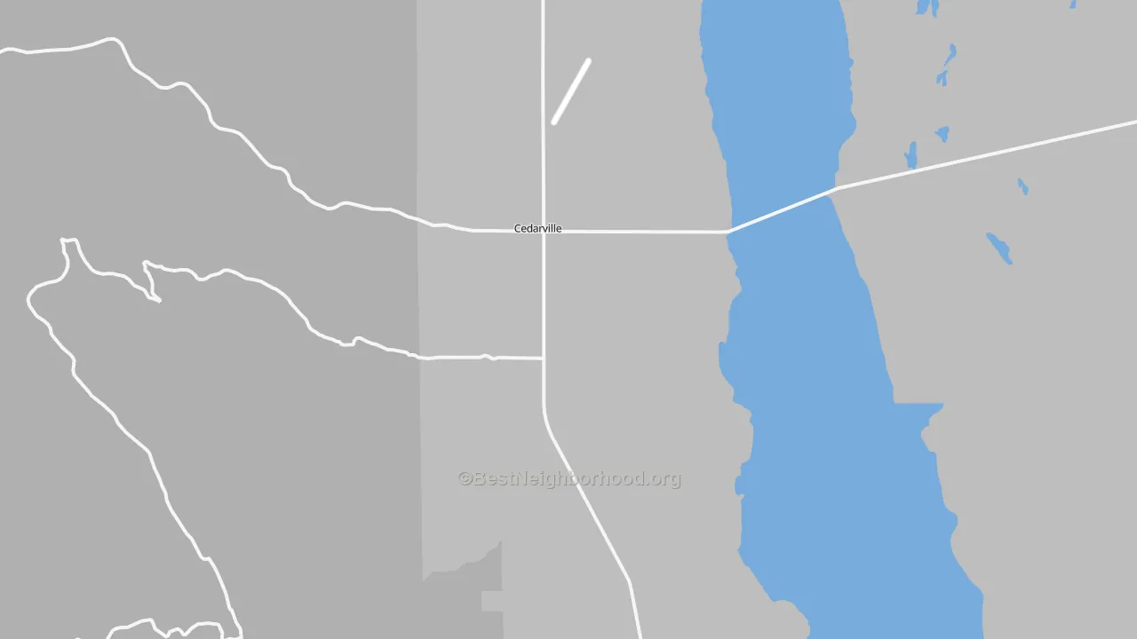 Transit Grade map of Cedarville, CA