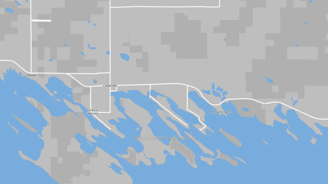Transit Grade map of Cedarville, MI