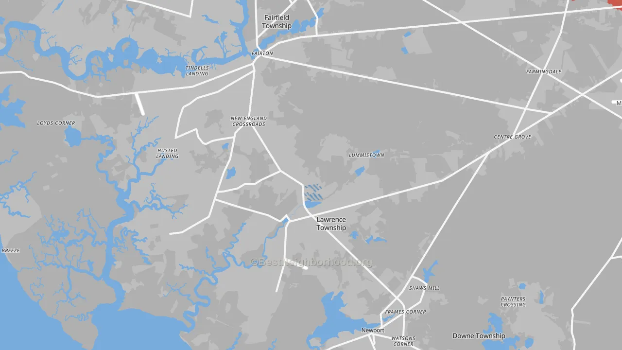 Transit Grade map of Cedarville, NJ
