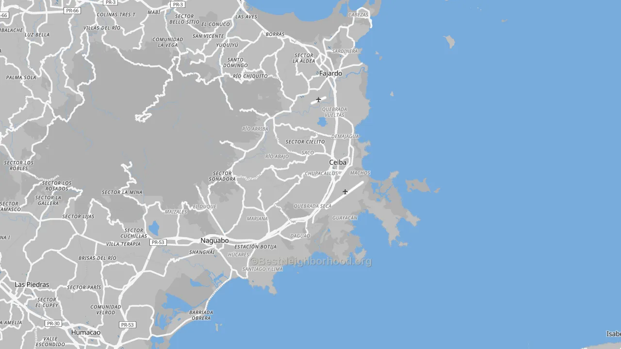 Transit Grade map of Ceiba, PR