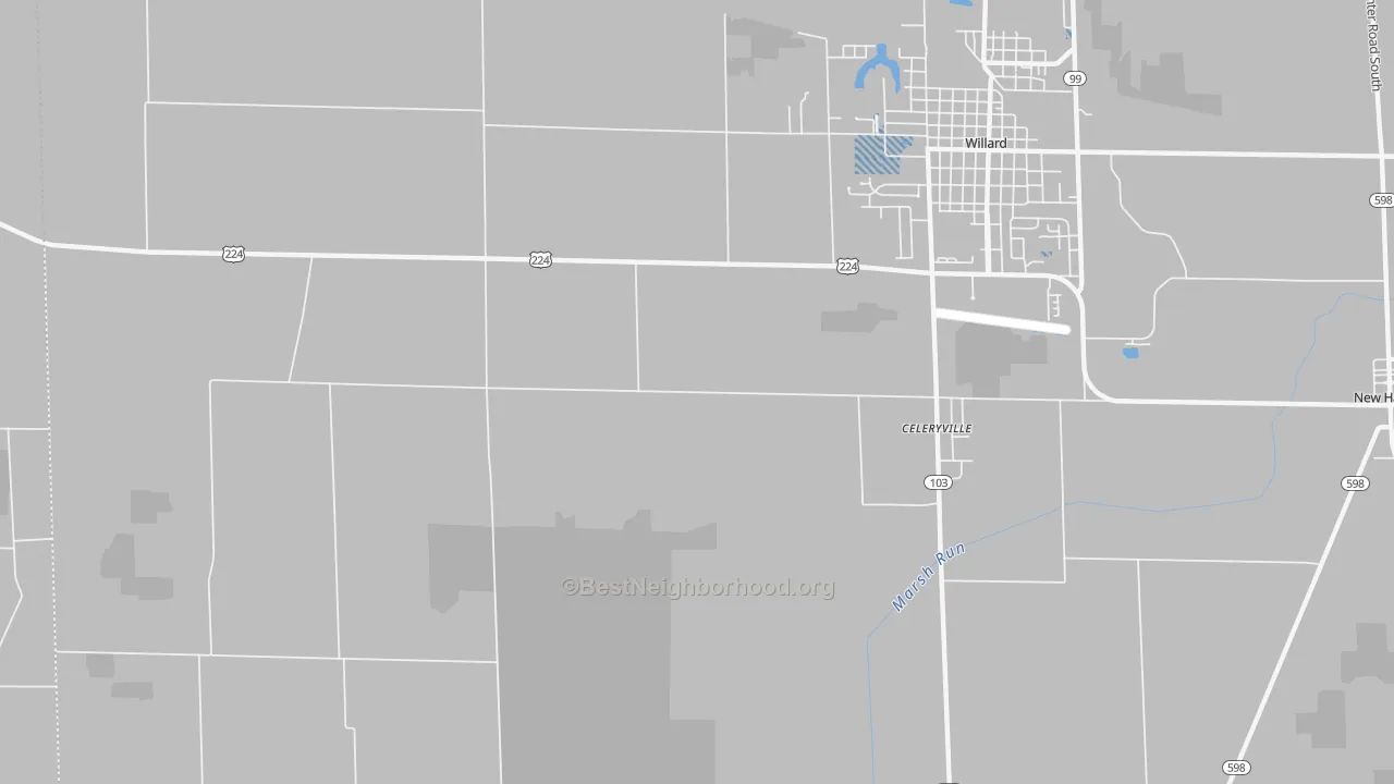 Transit Grade map of Celeryville, OH