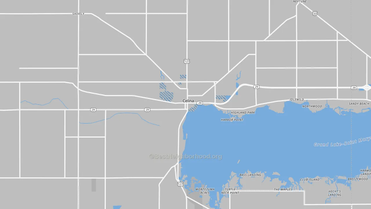 Transit Grade map of Celina, OH