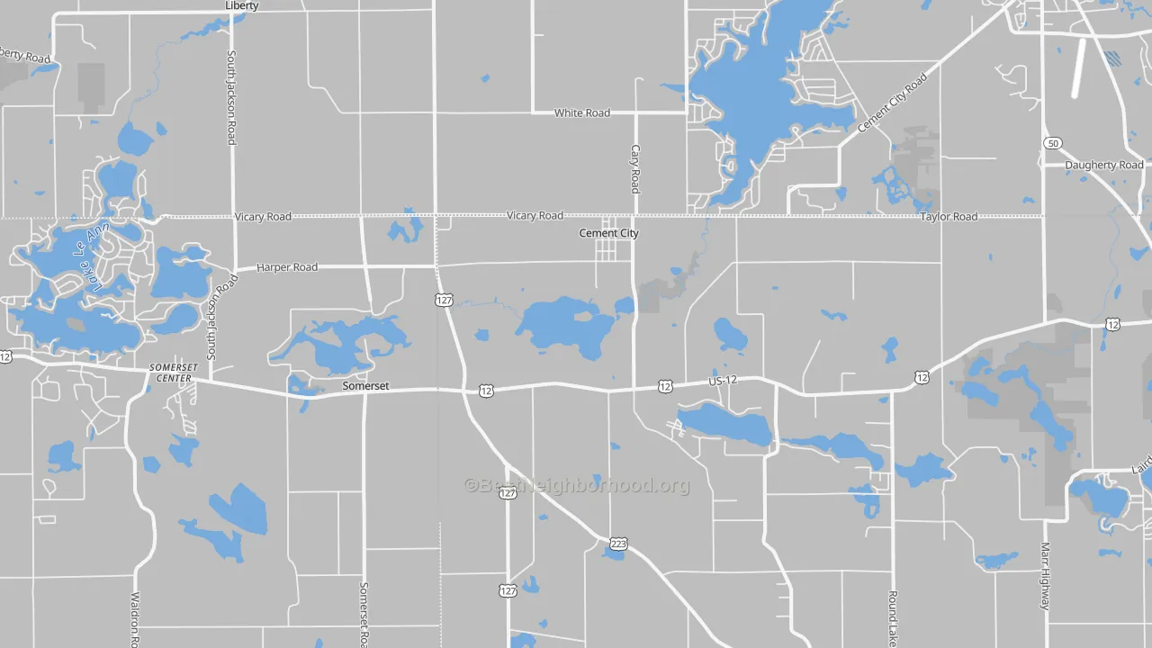 Transit Grade map of Cement City, MI