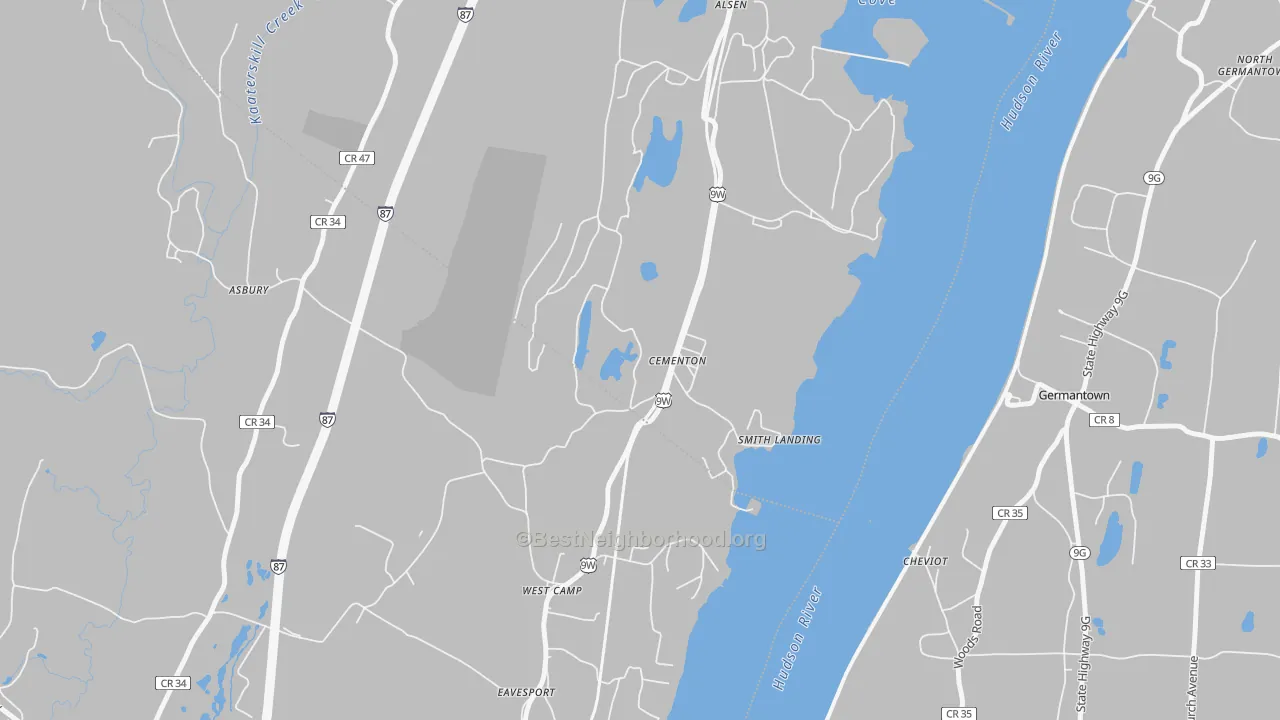 Transit Grade map of Cementon, NY