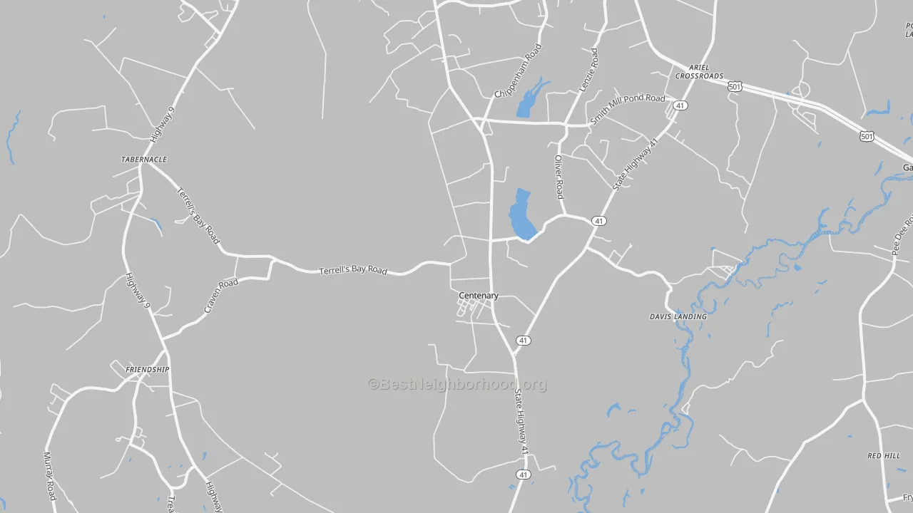 Transit Grade map of Centenary, SC