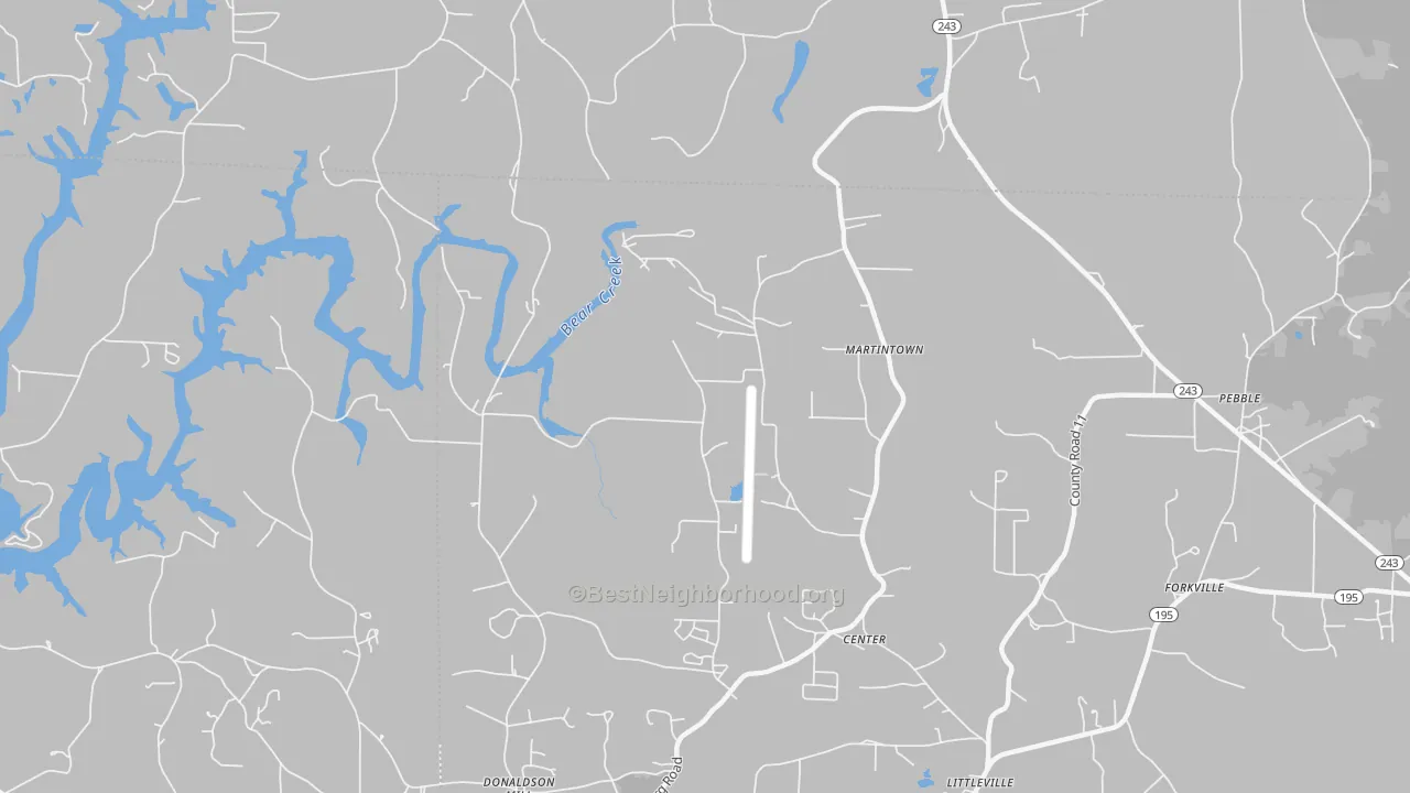 Transit Grade map of Center, AL