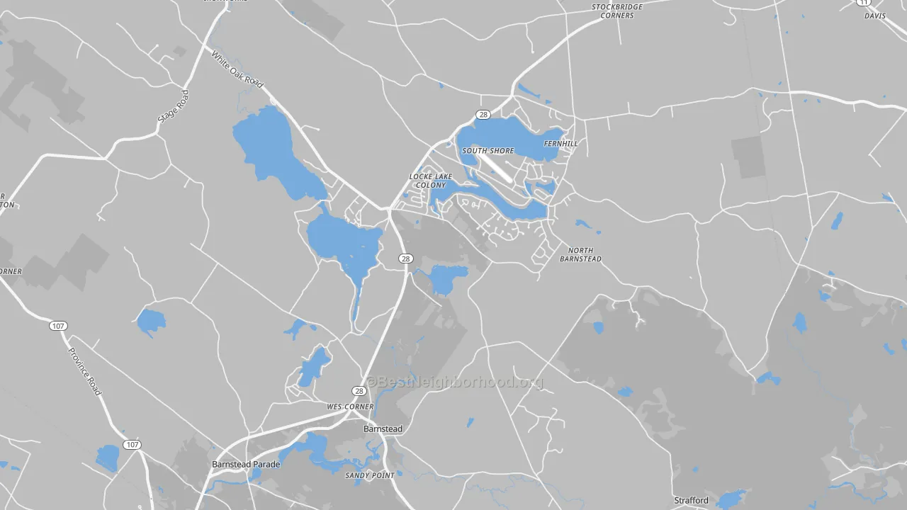 Transit Grade map of Center Barnstead, NH