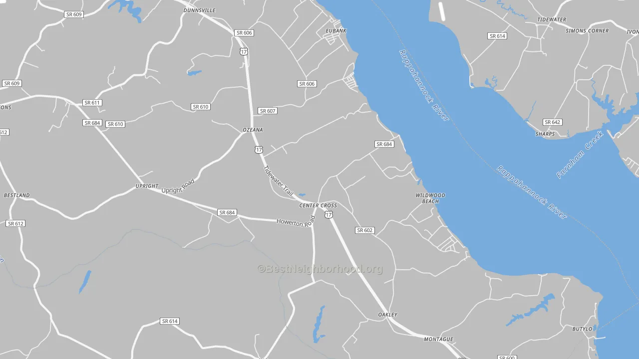 Transit Grade map of Center Cross, VA