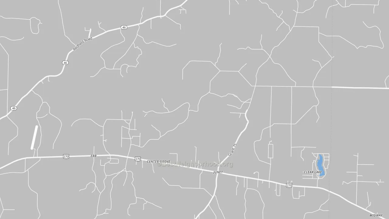 Transit Grade map of Center Grove, AR