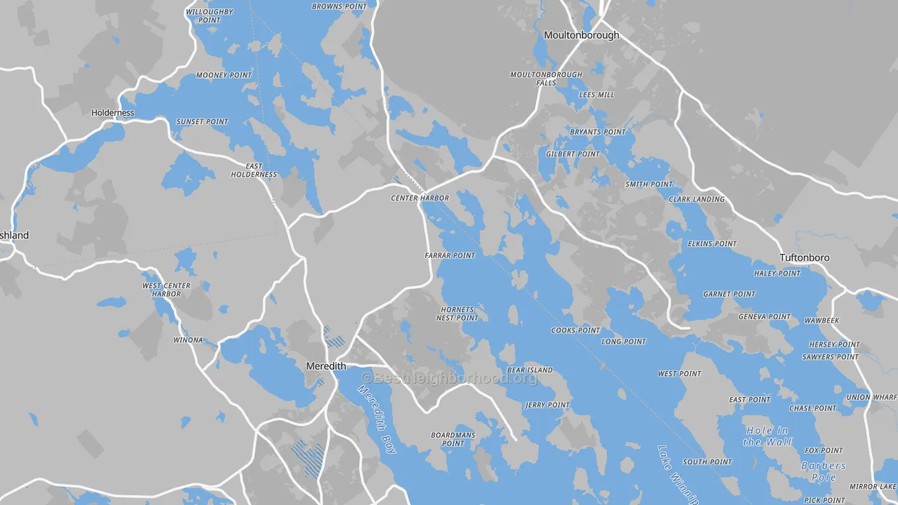 Transit Grade map of Center Harbor, NH