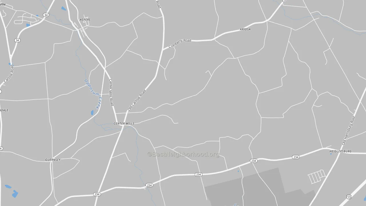 Transit Grade map of Center Mills, PA