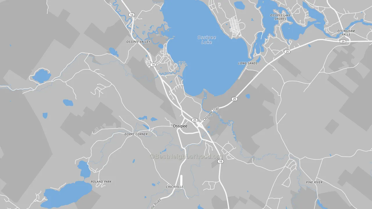 Transit Grade map of Center Ossipee, NH