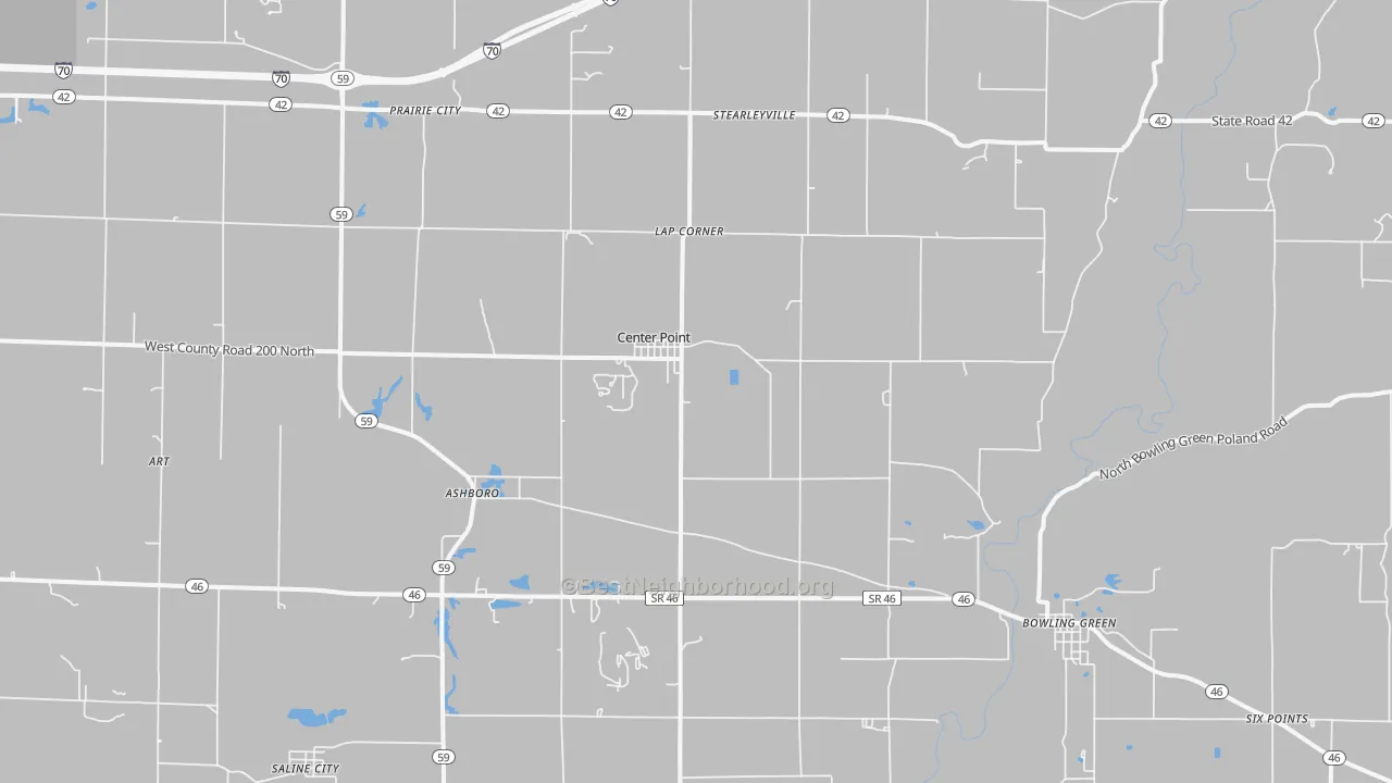 Transit Grade map of Center Point, IN