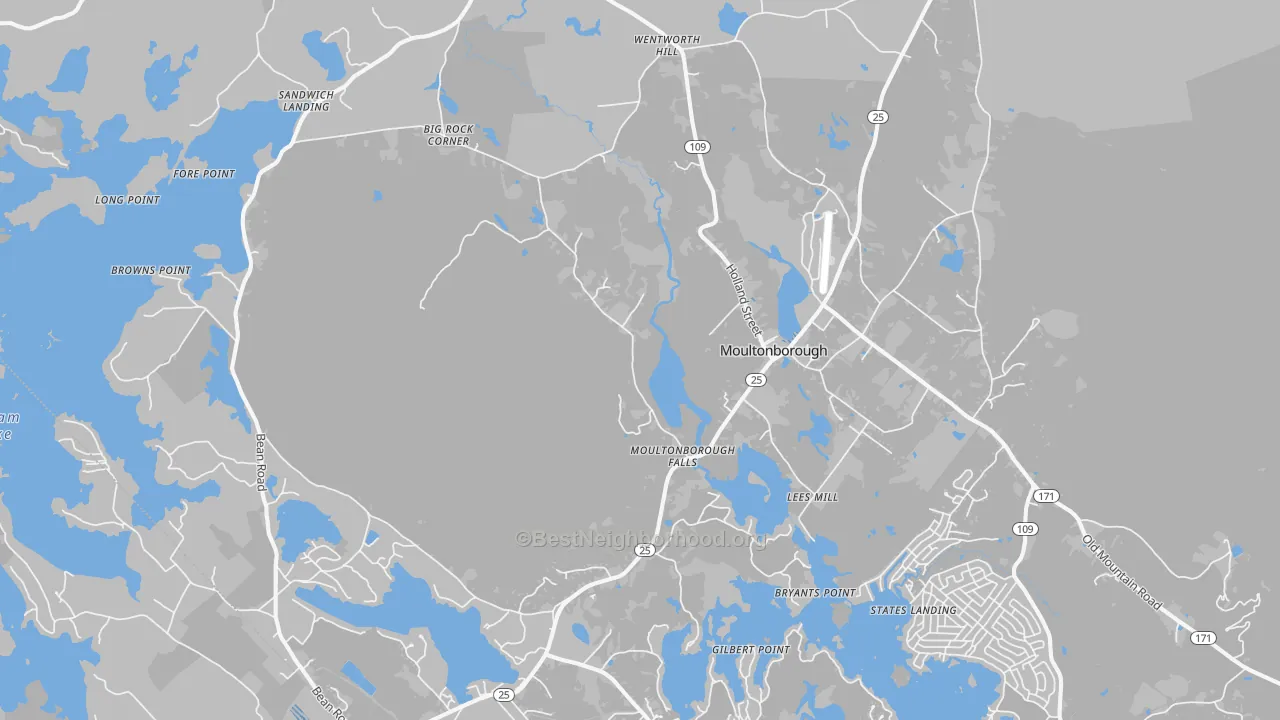 Transit Grade map of Center Sandwich, NH