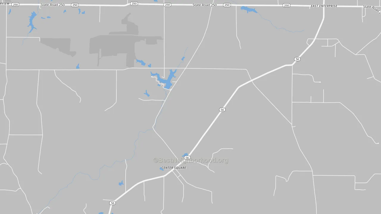 Transit Grade map of Center Square, IN