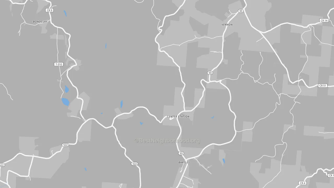 Transit Grade map of Center Station, OH