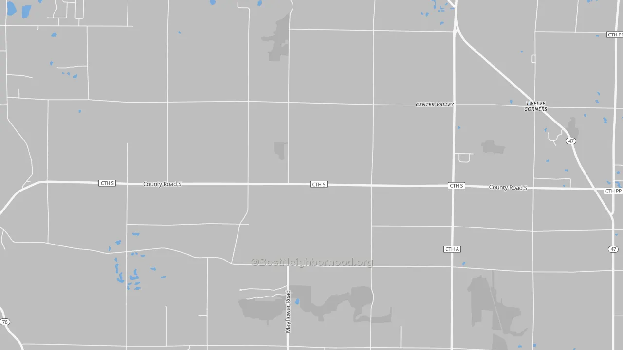 Transit Grade map of Center Valley, WI