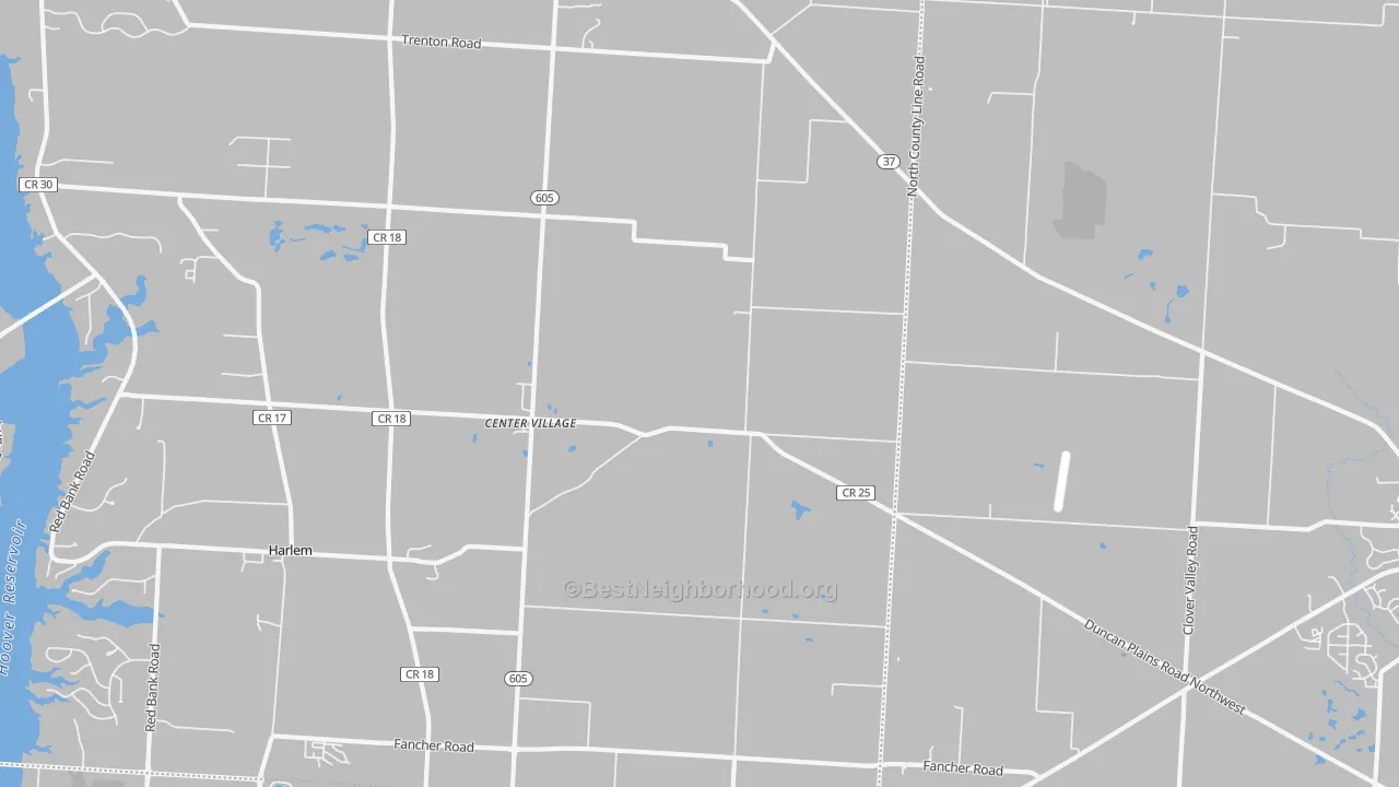 Transit Grade map of Center Village, OH