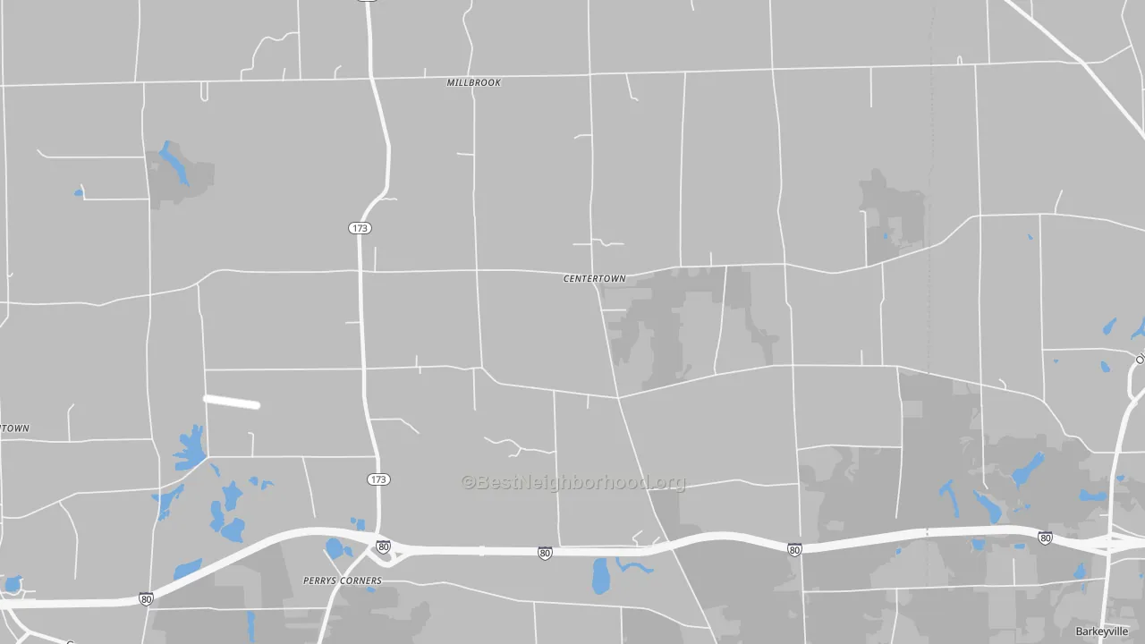 Transit Grade map of Centertown, PA