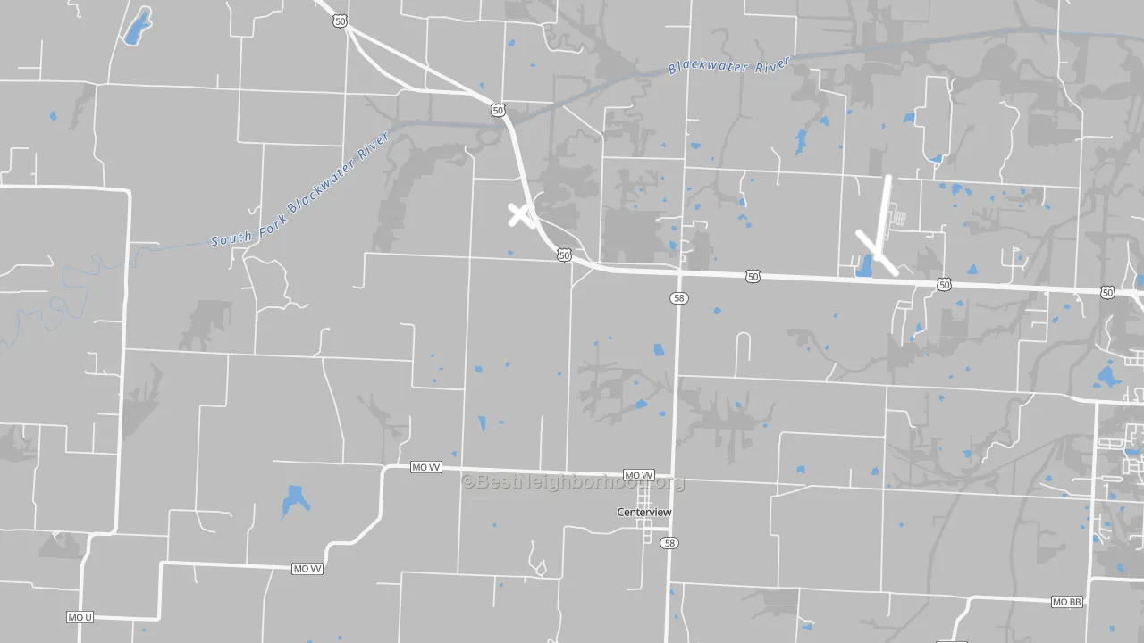 Transit Grade map of Centerview, MO