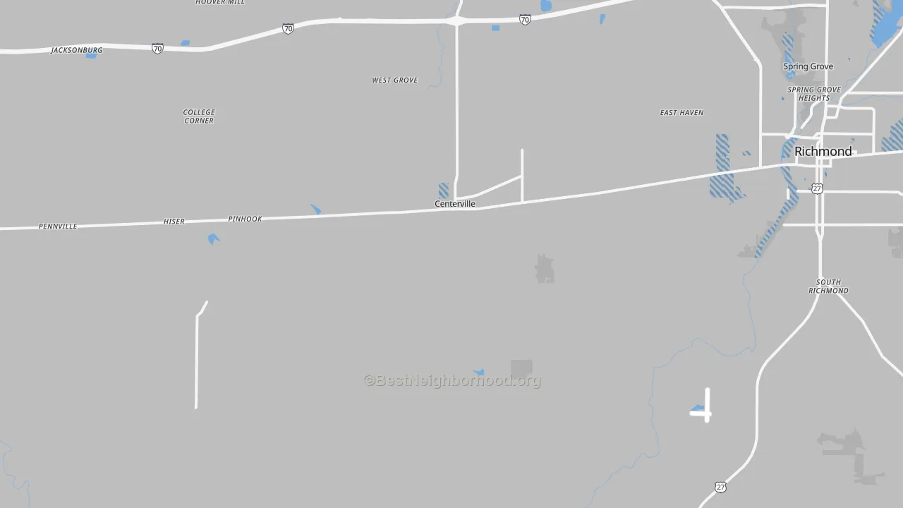 Transit Grade map of Centerville, IN