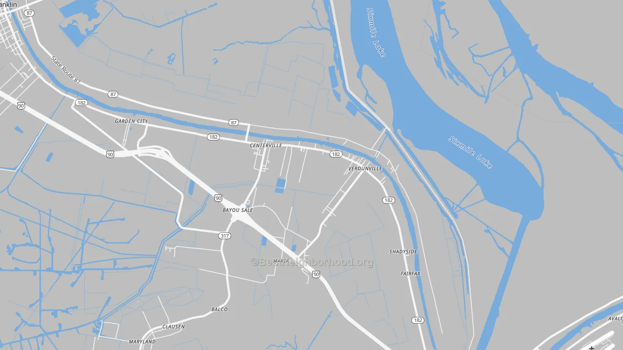 Transit Grade map of Centerville, LA