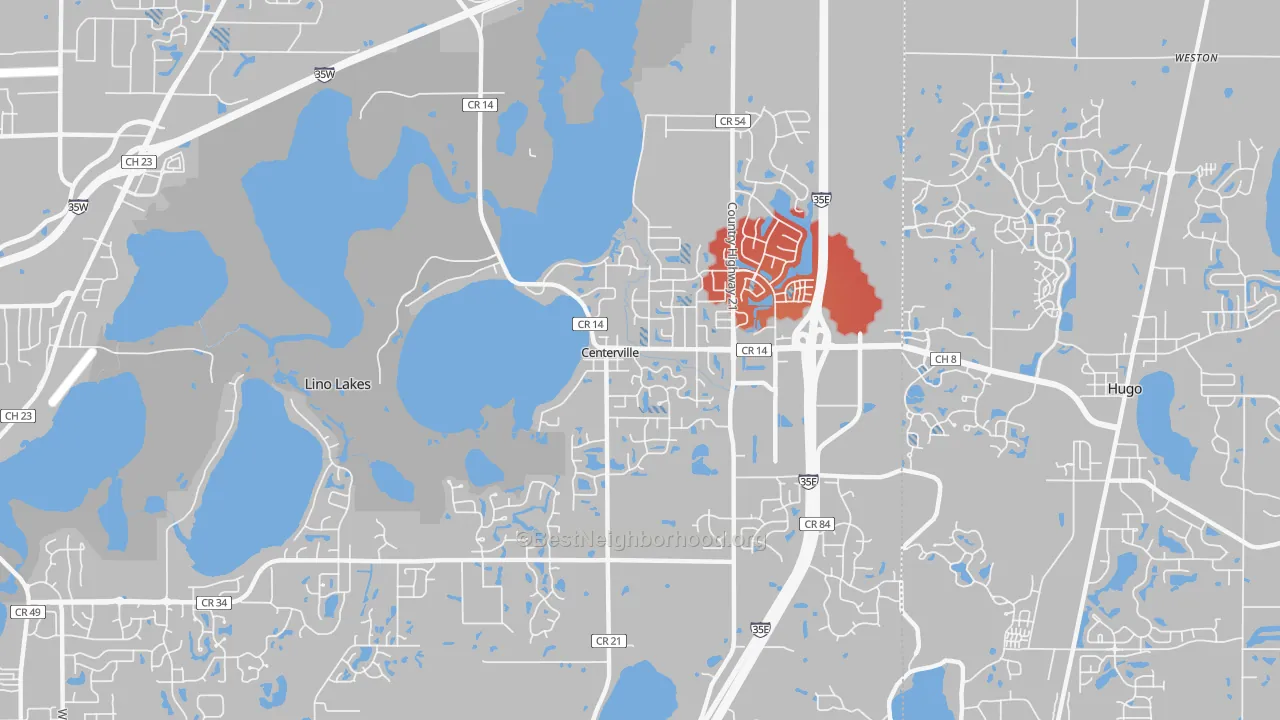 Transit Grade map of Centerville, MN