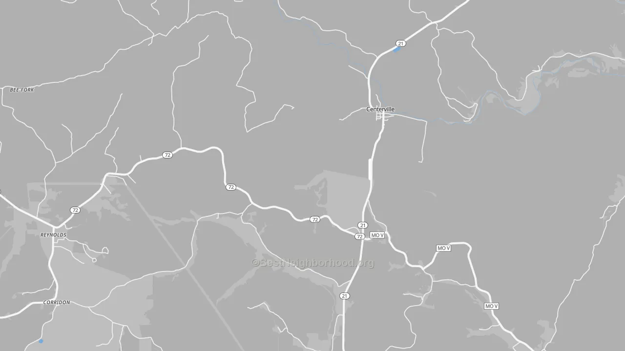 Transit Grade map of Centerville, MO