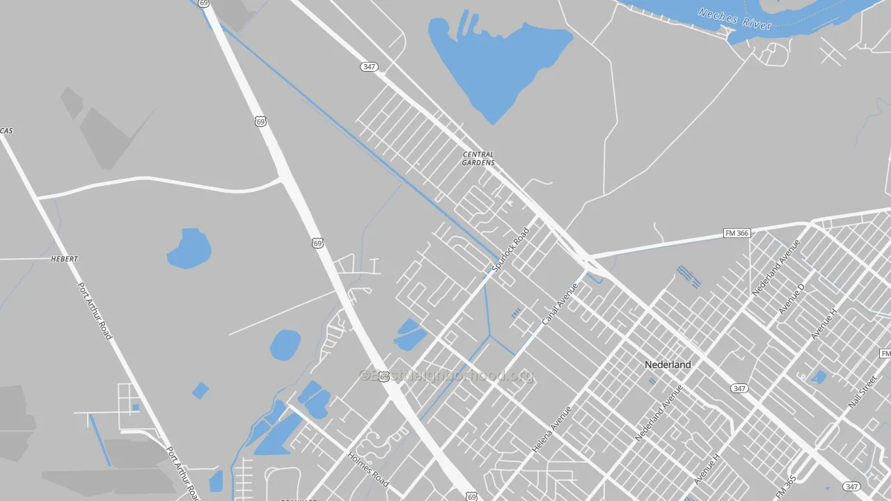 Transit Grade map of Central Gardens, TX