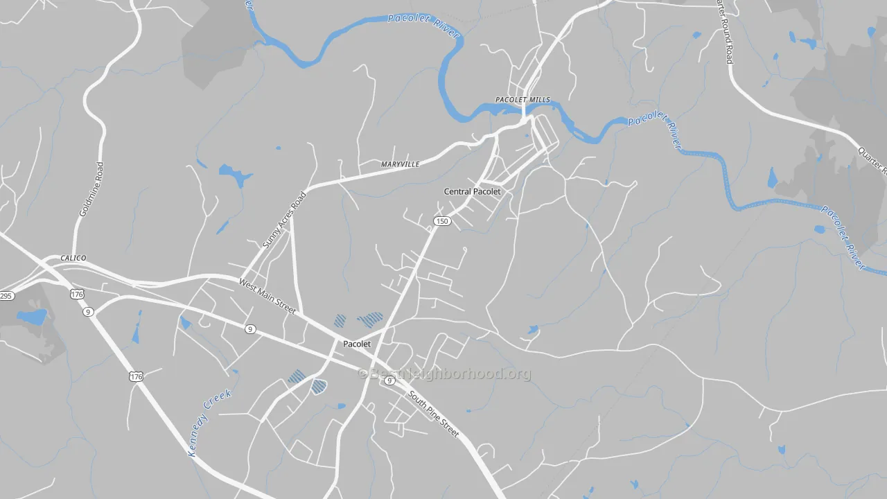 Transit Grade map of Central Pacolet, SC