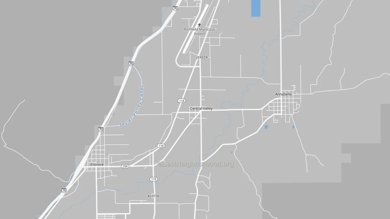 Transit Grade map of Central Valley, UT