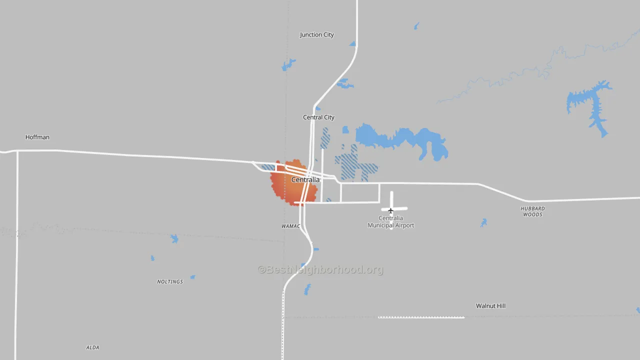 Transit Grade map of Centralia, IL