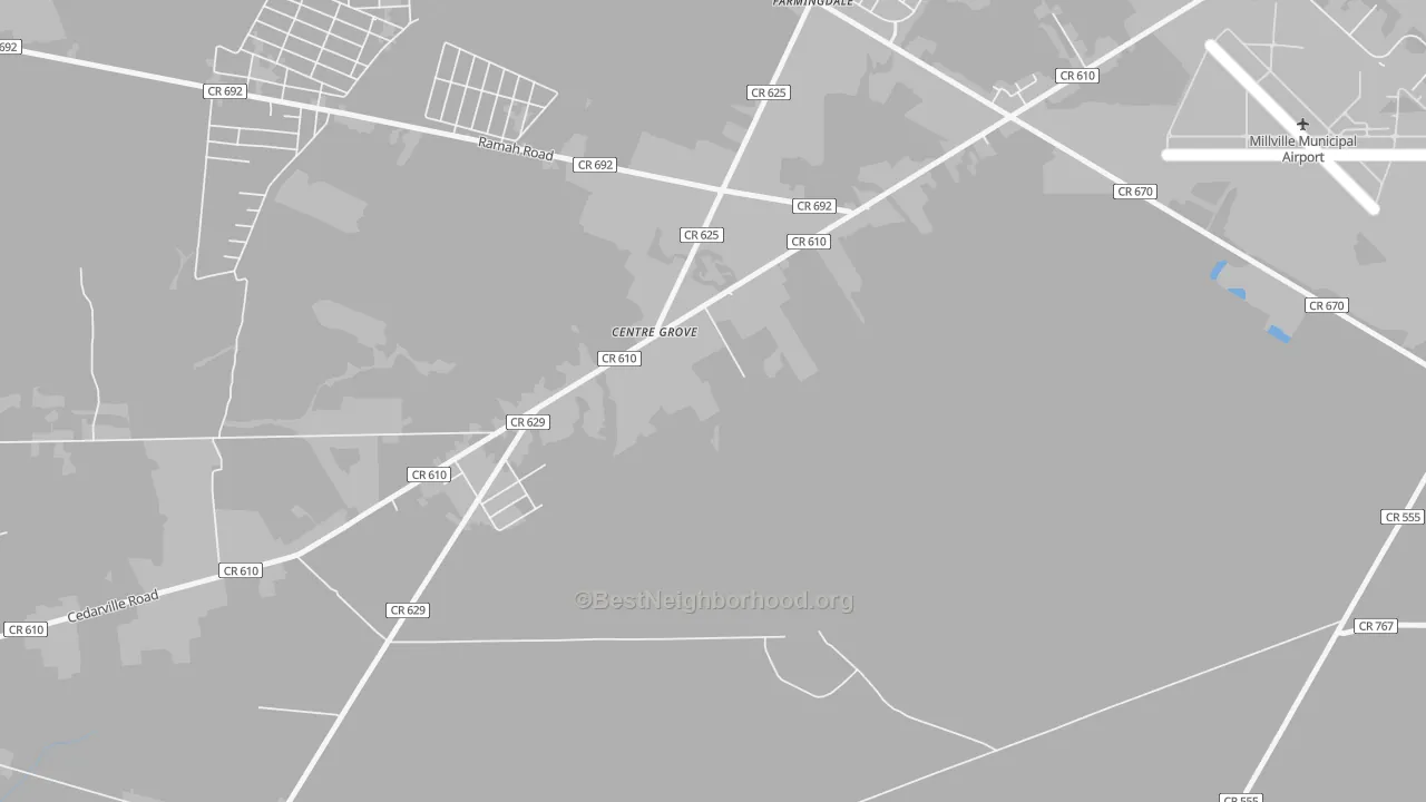 Transit Grade map of Centre Grove, NJ