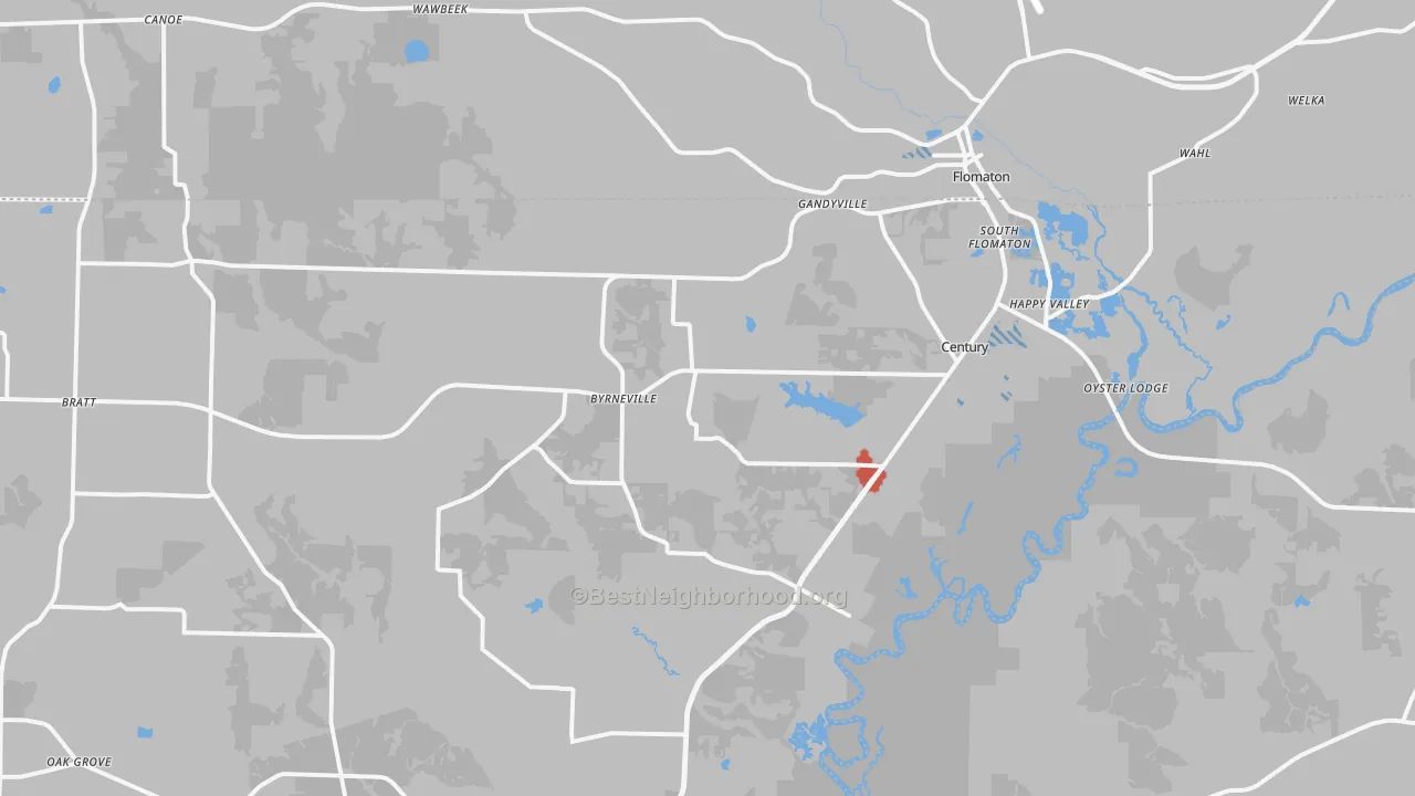 Transit Grade map of Century, FL